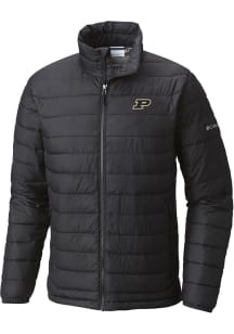 Mens Purdue Boilermakers Columbia Mens Heat Seal Powder Heavyweight Jacket - Black