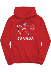 Vive La Fete Canada National Team Youth Red Sam Long Sleeve Hoodie