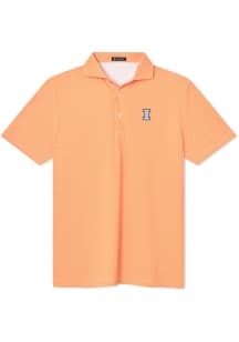 Turtleson Illinois Fighting Illini Mens Orange Grady Short Sleeve Fashion Polo