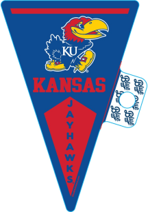 Kansas Jayhawks Pennant Stickers - Blue