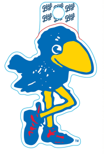 Kansas Jayhawks 1912 Logo Stickers - Blue