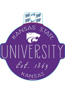 K-State Wildcats Purple Circle Stickers - Purple