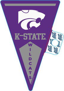 K-State Wildcats Pennant Stickers - Purple