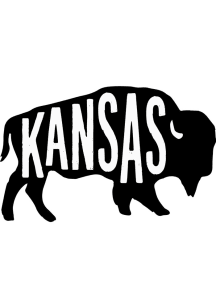Kansas Buffalo Stickers - Black