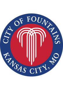 Kansas City City of Fountains Stickers - Red