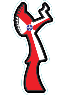 Wichita Keeper of the Plains Flag Stickers - Red