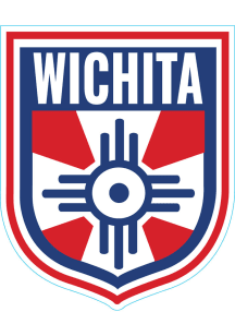 Wichita Flag Shield Stickers - Red
