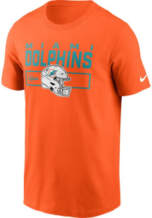 Nike Miami Dolphins Orange Helmet Short Sleeve T Shirt