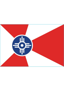 Wichita Flag Stickers - Red