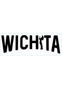 Wichita Keeper of the Plains Arch Stickers - Black