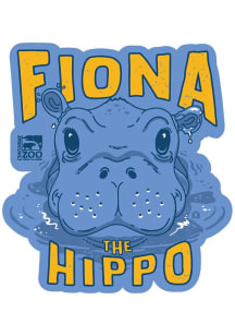 Cincinnati Zoo Fiona The Hippo Stickers - Blue