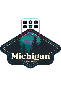 Michigan Northern Lights Stickers - Blue