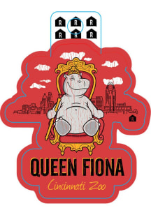 Cincinnati Zoo Queen Fiona Stickers - Red