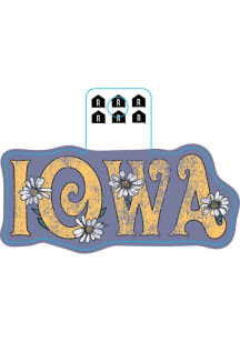 Iowa Floral Stickers - Blue