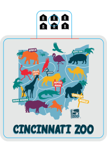 Cincinnati Zoo Zoo Map Stickers - Yellow