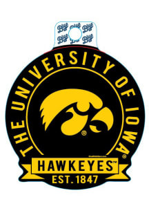 Iowa Hawkeyes Banner Stickers - Black