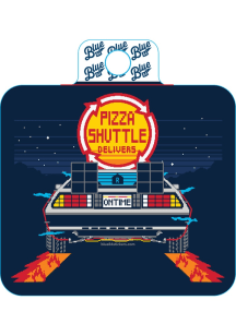 Pizza Shuttle Pizza Shuttle Car Stickers - Blue