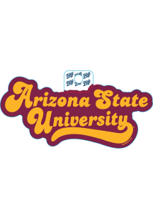 Arizona State Sun Devils Groovy Stickers - Maroon