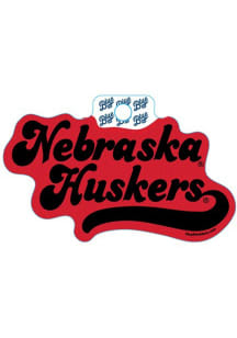 Nebraska Cornhuskers Screen Font Stickers - Red