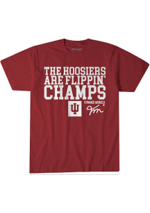 Fernando Mendoza Indiana Hoosiers Crimson The Hoosiers Are Flippin' Champs Short Sleeve Player T S..