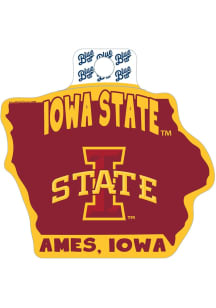 Iowa State Cyclones State Shape Stickers - Red