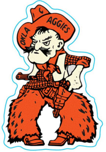 Oklahoma State Cowboys Vintage Mascot Stickers - Orange