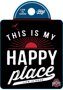 Ohio State Buckeyes Athletic O Happy Place Stickers - Red
