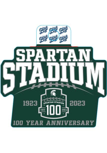 Michigan State Spartans Stadium 100th Year Stickers - Green