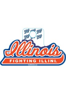 Illinois Fighting Illini Logo Stickers - Orange
