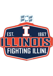 Illinois Fighting Illini Groovy Stickers - Orange