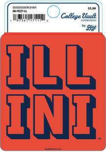 Illinois Fighting Illini Sticker Logo Stickers - Orange