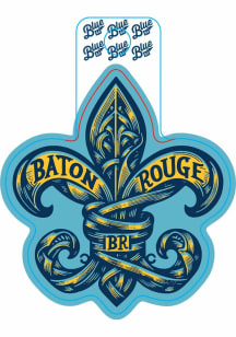 Baton Rouge Fleur De Lis Stickers - White