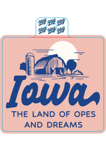 Iowa Opes Stickers - White