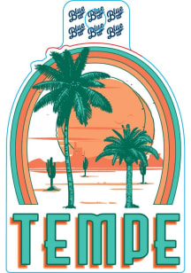 Tempe Sunset Stickers - White