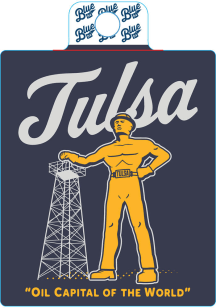 Tulsa Driller Stickers - White