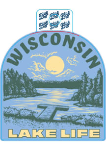 Wisconsin Lake Life Stickers - White