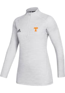 Adidas Tennessee Volunteers Womens White Heat Seal Game Mode Qtr Zip Pullover
