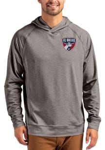 Cutter and Buck FC Dallas Mens Black Adapt Knit Hood Long Sleeve Hoodie
