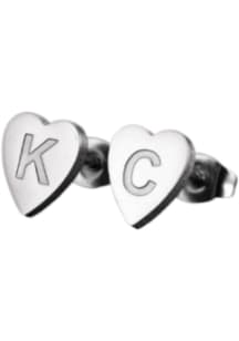 Kansas City EB & Co Heart Initial Stud Womens Earrings