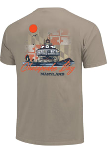 Maryland Khaki Chesapeake Bay Short Sleeve Fashion T Shirt
