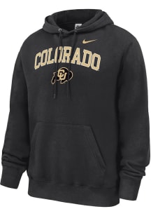 Nike Colorado Buffaloes Mens Black Arch Mascot Club Fleece Long Sleeve Hoodie