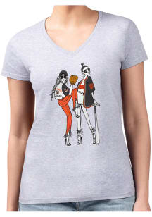 4Her San Francisco Giants Womens Grey Baseball Girls Short Sleeve T-Shirt