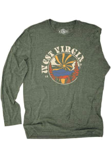 West Virginia Olive Hazy Mountains Long Sleeve T Shirt