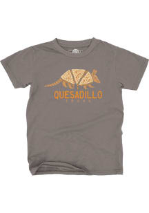 Texas Youth Grey Quesadillo Short Sleeve Fashion T-Shirt