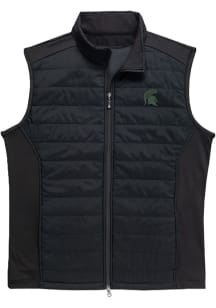 Turtleson Michigan State Spartans Mens Black Fusion quilted Sleeveless Jacket