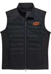 Turtleson Oklahoma State Cowboys Mens Black Fusion quilted Sleeveless Jacket