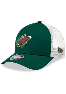 New Era Minnesota Wild Green 9FORTY Trucker Youth Adjustable Hat