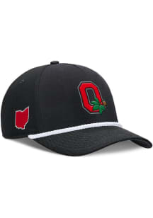 Nike Ohio State Buckeyes Vault Rise 5 Panel Rope Adjustable Hat - Black