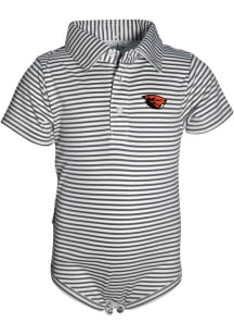 Oregon State Beavers Baby Dark Grey Carson Short Sleeve One Piece Polo