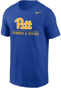 Nike Pitt Panthers Blue Swim and Dive Short Sleeve T Shirt
